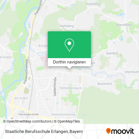 Staatliche Berufsschule Erlangen Karte