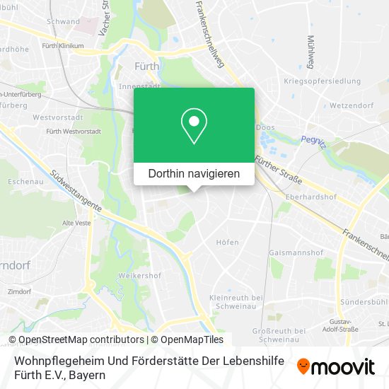 Wohnpflegeheim Und Förderstätte Der Lebenshilfe Fürth E.V. Karte