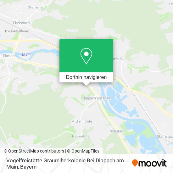 Vogelfreistätte Graureiherkolonie Bei Dippach am Main Karte