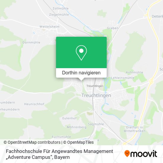 Fachhochschule Für Angewandtes Management „Adventure Campus“ Karte