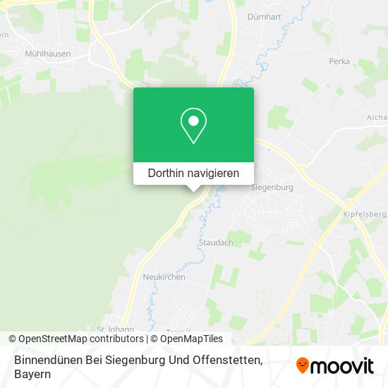 Binnendünen Bei Siegenburg Und Offenstetten Karte