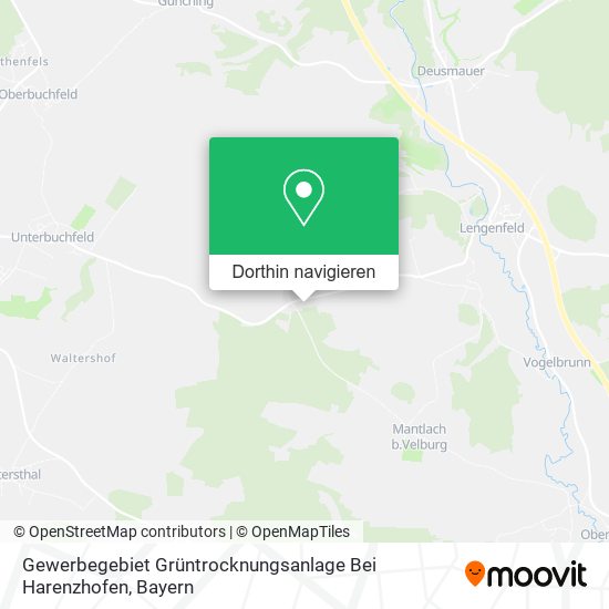 Gewerbegebiet Grüntrocknungsanlage Bei Harenzhofen Karte