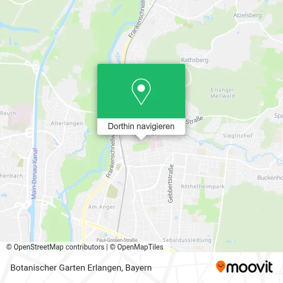 Botanischer Garten Erlangen Karte
