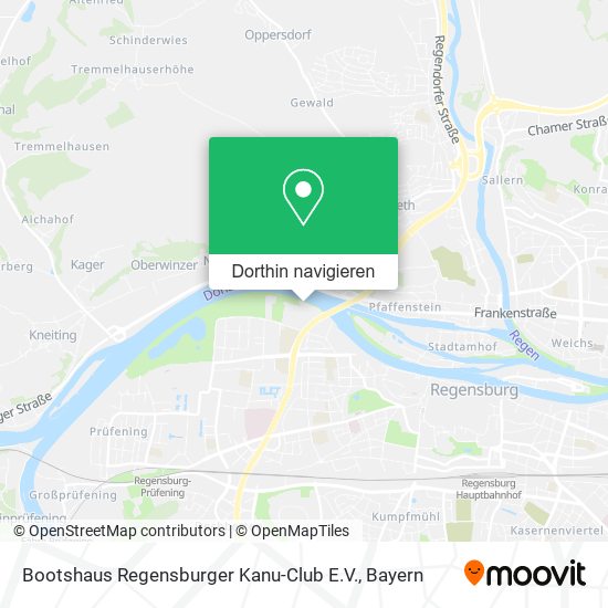 Bootshaus Regensburger Kanu-Club E.V. Karte