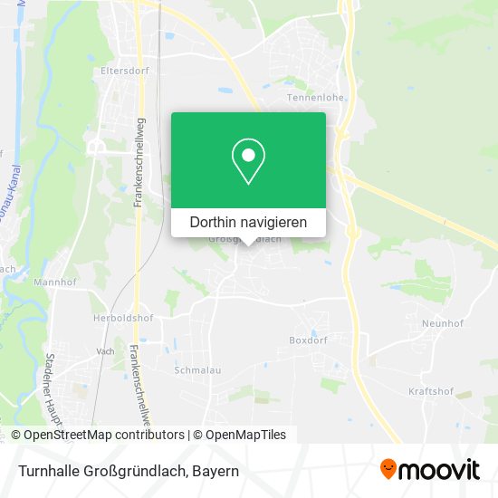Turnhalle Großgründlach Karte