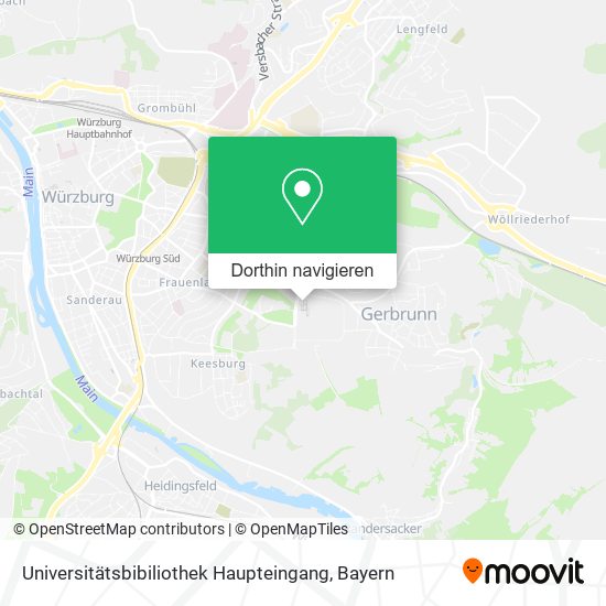 Universitätsbibiliothek Haupteingang Karte