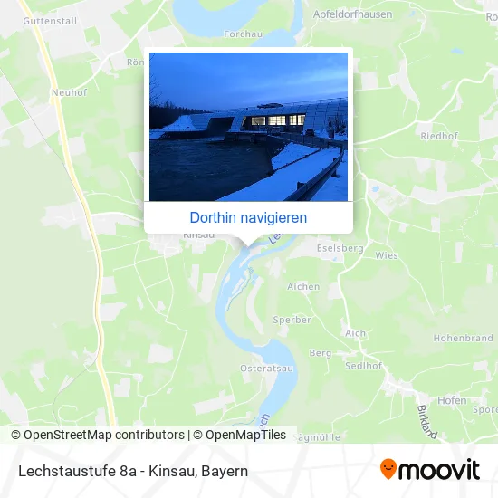 Lechstaustufe 8a - Kinsau Karte