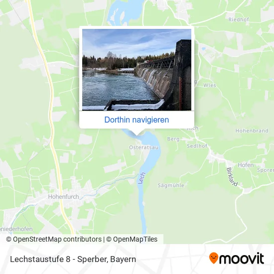 Lechstaustufe 8 - Sperber Karte