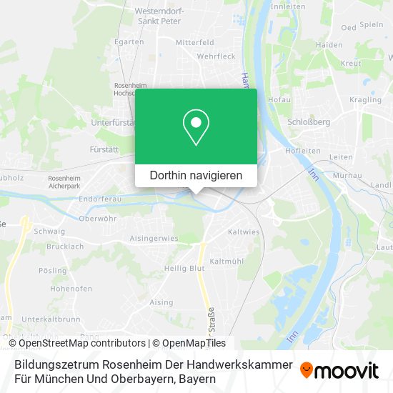 Bildungszetrum Rosenheim Der Handwerkskammer Für München Und Oberbayern Karte