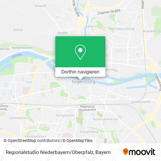 Regionalstudio Niederbayern / Oberpfalz Karte