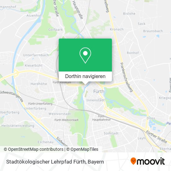 Stadtökologischer Lehrpfad Fürth Karte