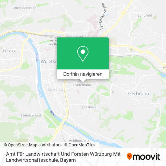 Amt Für Landwirtschaft Und Forsten Würzburg Mit Landwirtschaftsschule Karte