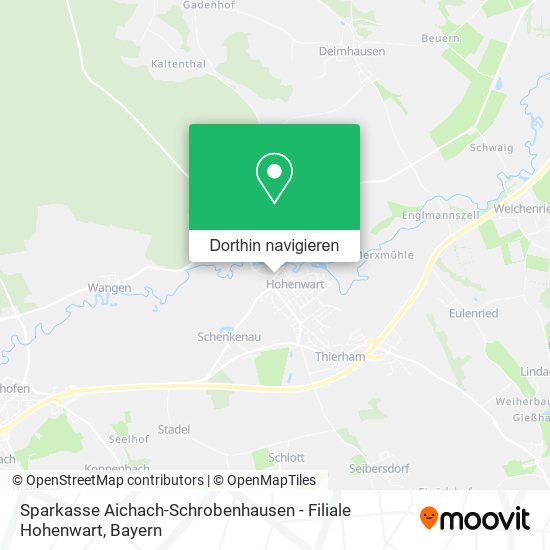 Sparkasse Aichach-Schrobenhausen - Filiale Hohenwart Karte