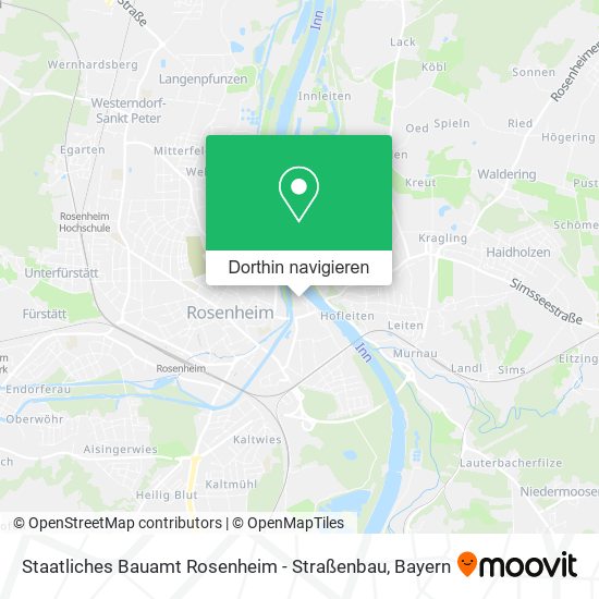 Staatliches Bauamt Rosenheim - Straßenbau Karte