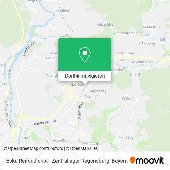 Eska Reifendienst - Zentrallager Regensburg Karte