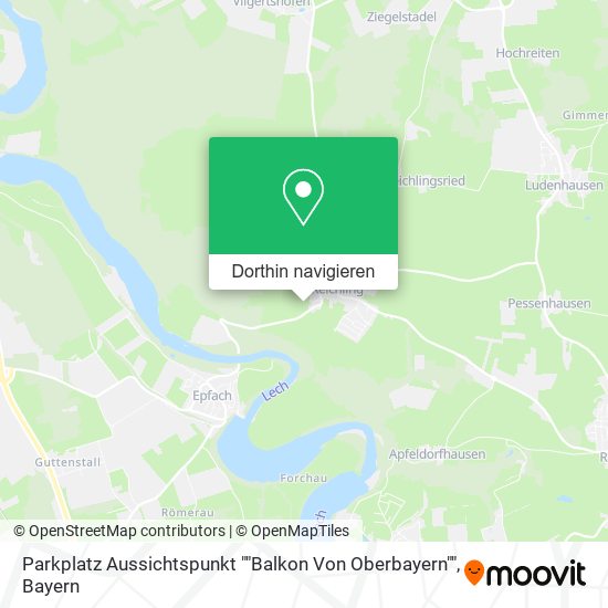 Parkplatz Aussichtspunkt ""Balkon Von Oberbayern"" Karte