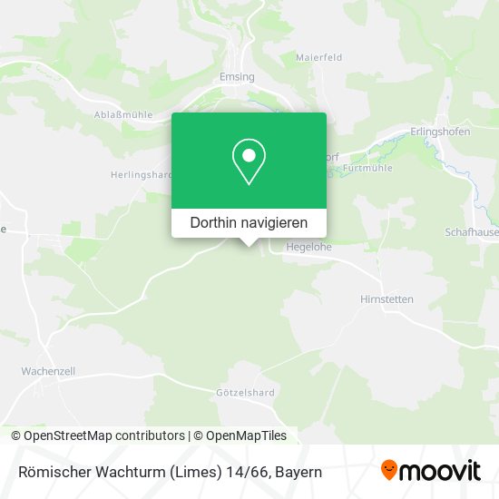 Römischer Wachturm (Limes) 14 / 66 Karte