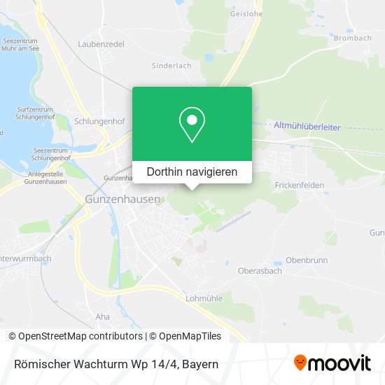 Römischer Wachturm Wp 14/4 Karte