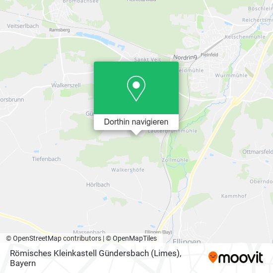 Römisches Kleinkastell Gündersbach (Limes) Karte