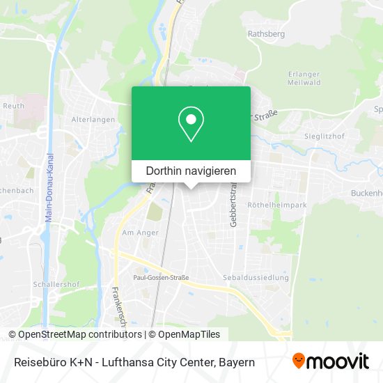 Reisebüro K+N - Lufthansa City Center Karte