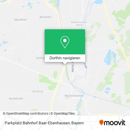 Parkplatz Bahnhof Baar-Ebenhausen Karte