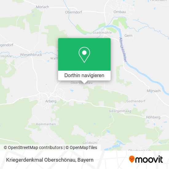 Kriegerdenkmal Oberschönau Karte