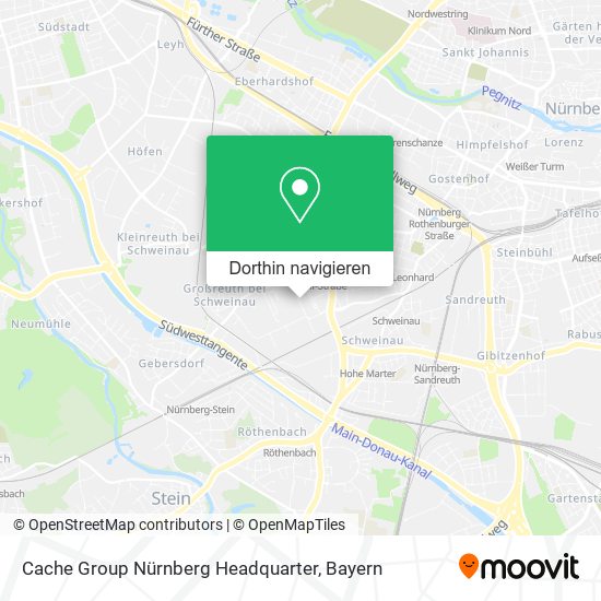 Cache Group Nürnberg Headquarter Karte