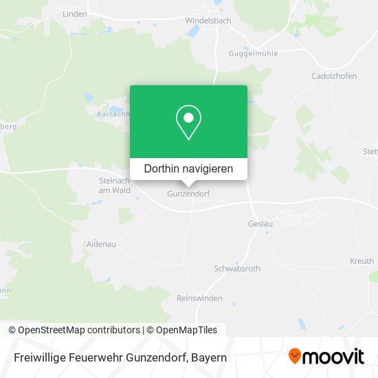 Freiwillige Feuerwehr Gunzendorf Karte