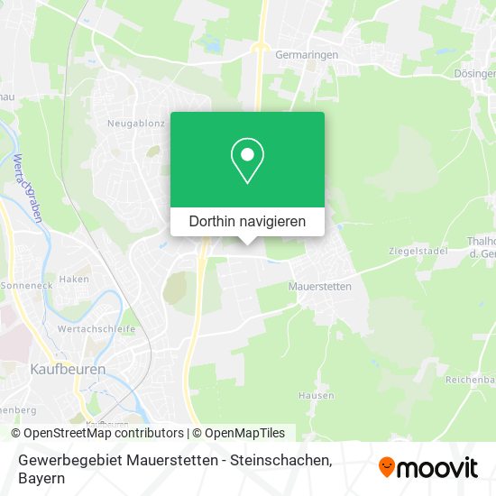 Gewerbegebiet Mauerstetten - Steinschachen Karte