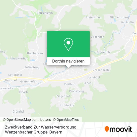 Zweckverband Zur Wasserversorgung Wenzenbacher Gruppe Karte