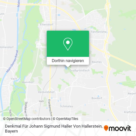 Denkmal Für Johann Sigmund Haller Von Hallerstein Karte