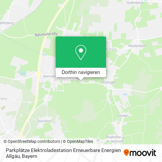 Parkplätze Elektroladestation Erneuerbare Energien Allgäu Karte
