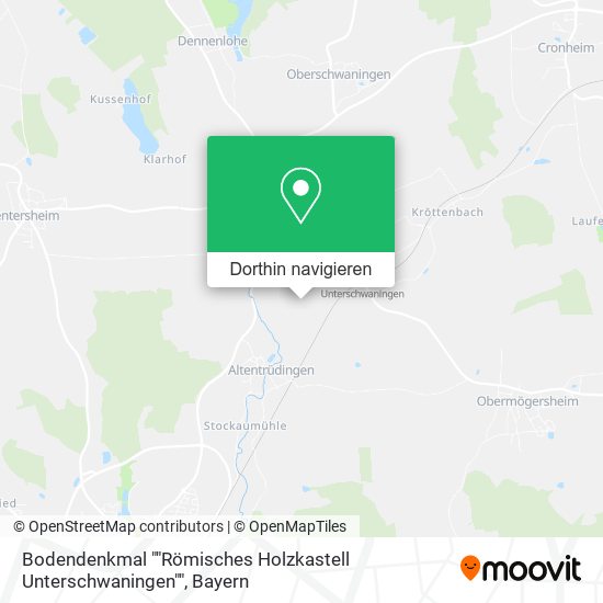 Bodendenkmal ""Römisches Holzkastell Unterschwaningen"" Karte