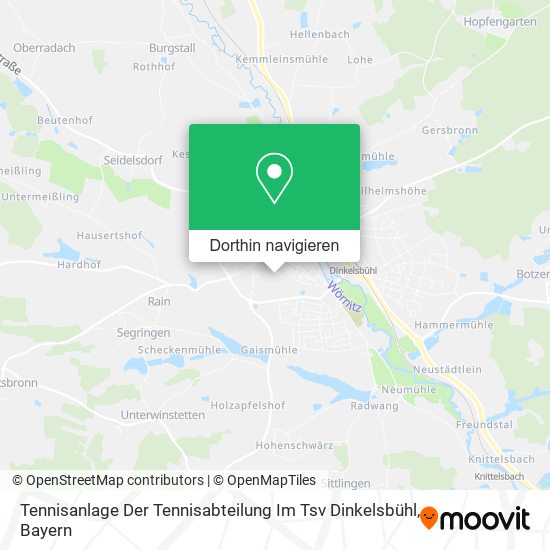 Tennisanlage Der Tennisabteilung Im Tsv Dinkelsbühl Karte