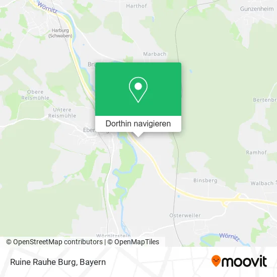 Ruine Rauhe Burg Karte