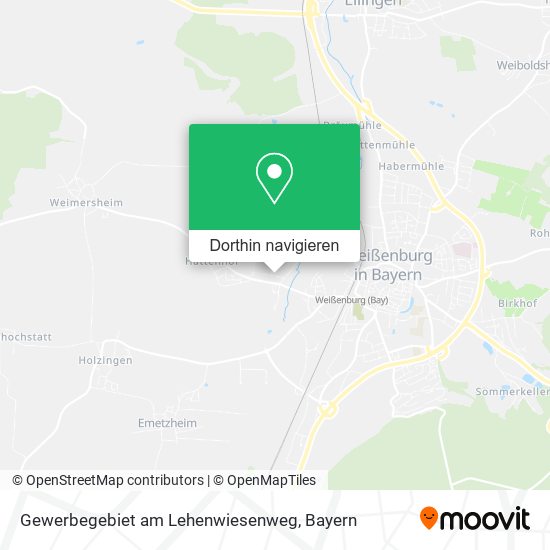 Gewerbegebiet am Lehenwiesenweg Karte