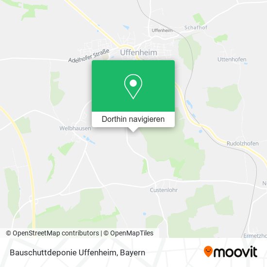 Bauschuttdeponie Uffenheim Karte