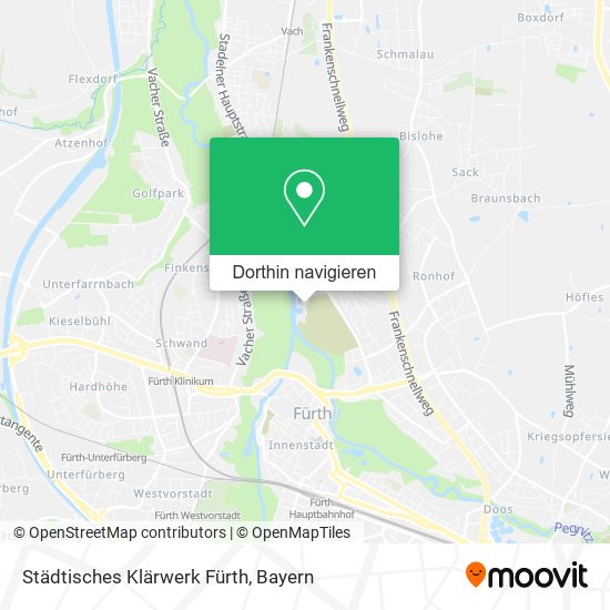 Städtisches Klärwerk Fürth Karte