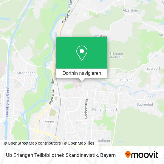 Ub Erlangen Teilbibliothek Skandinavistik Karte