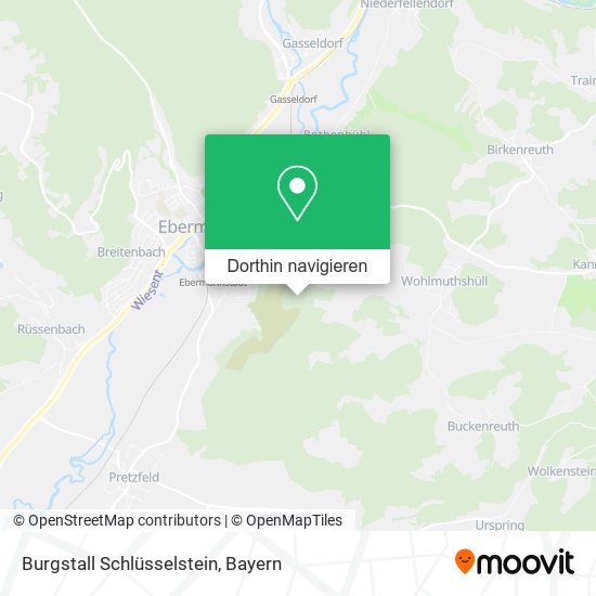 Burgstall Schlüsselstein Karte