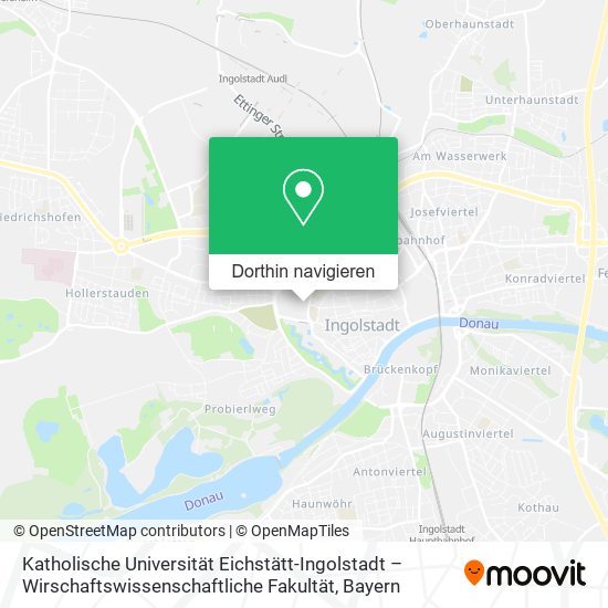 Katholische Universität Eichstätt-Ingolstadt – Wirschaftswissenschaftliche Fakultät Karte