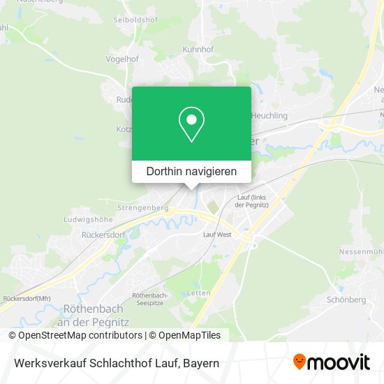 Werksverkauf Schlachthof Lauf Karte