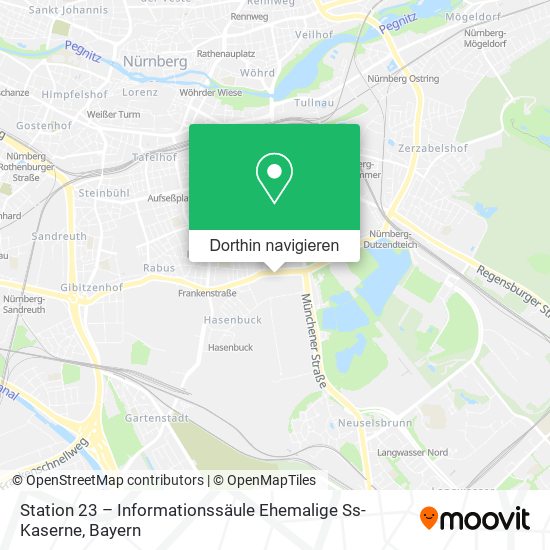 Station 23 – Informationssäule Ehemalige Ss-Kaserne Karte