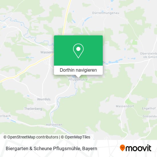 Biergarten & Scheune Pflugsmühle Karte