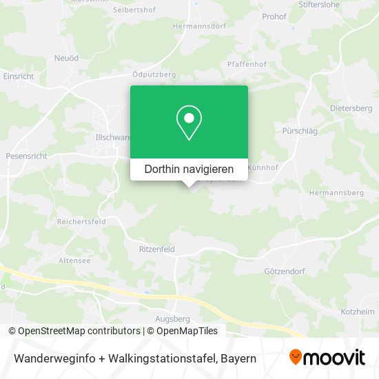 Wanderweginfo + Walkingstationstafel Karte