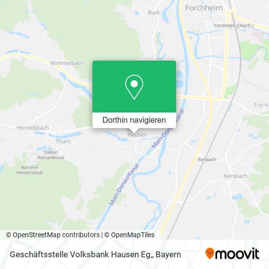 Geschäftsstelle Volksbank Hausen Eg, Karte