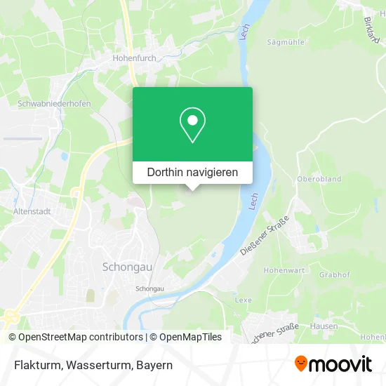 Flakturm, Wasserturm Karte