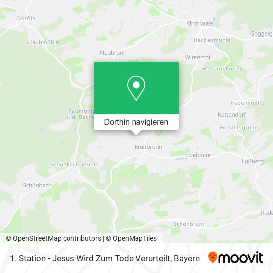 1. Station - Jesus Wird Zum Tode Verurteilt Karte
