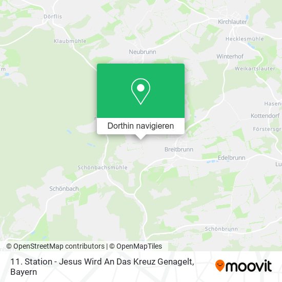 11. Station - Jesus Wird An Das Kreuz Genagelt Karte