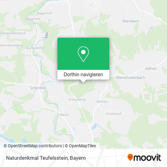 Naturdenkmal Teufelsstein Karte